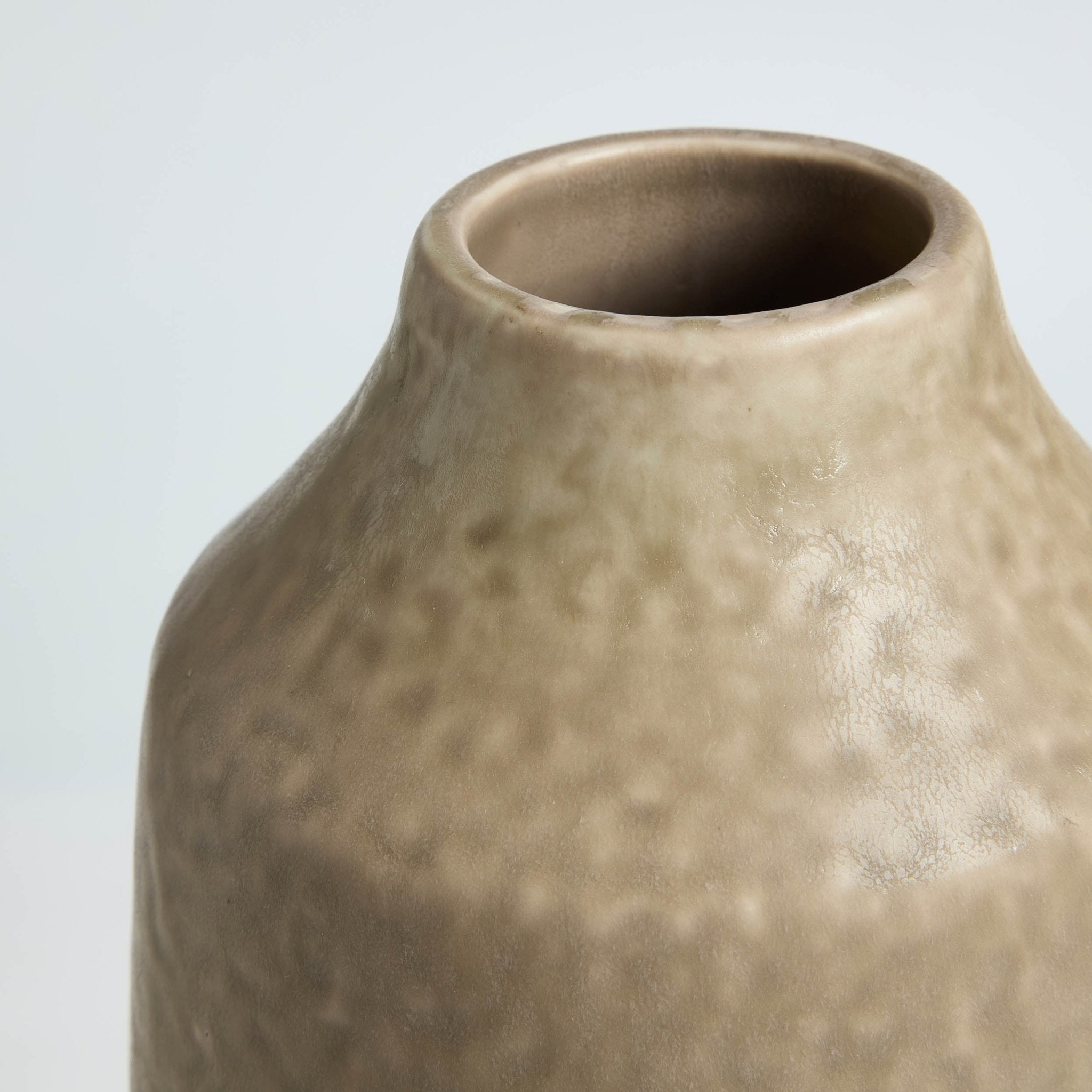 Azalea Matt Effect Vase - Taupe