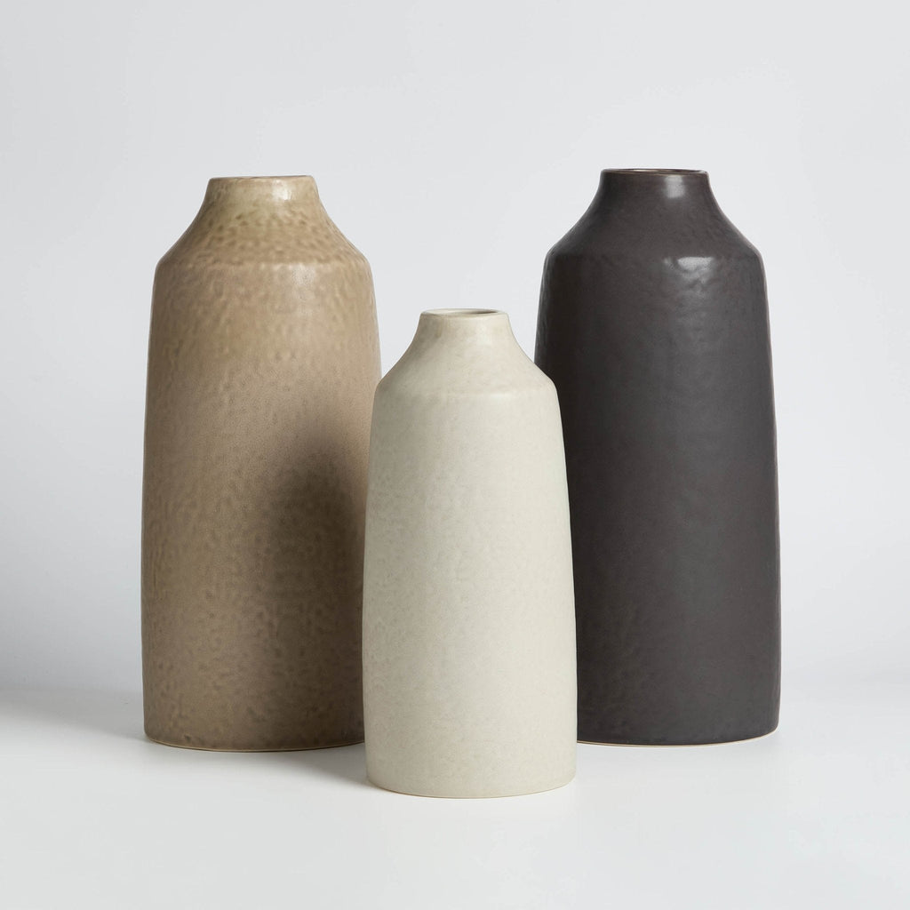 Azalea Matt Effect Vase - Taupe