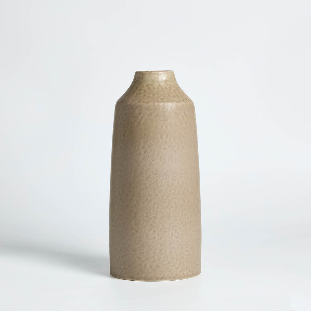 Azalea Matt Effect Vase - Taupe