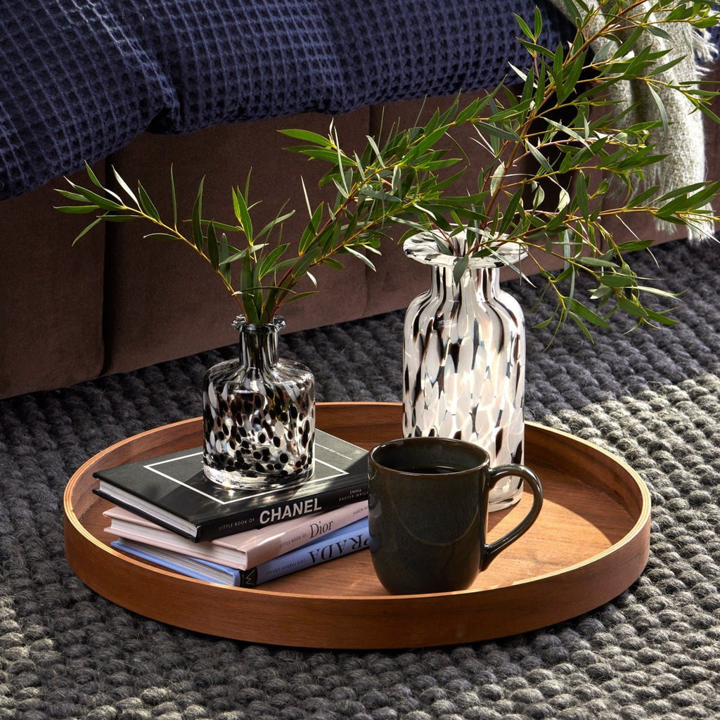 Jasmine Confetti Vase - Black/White